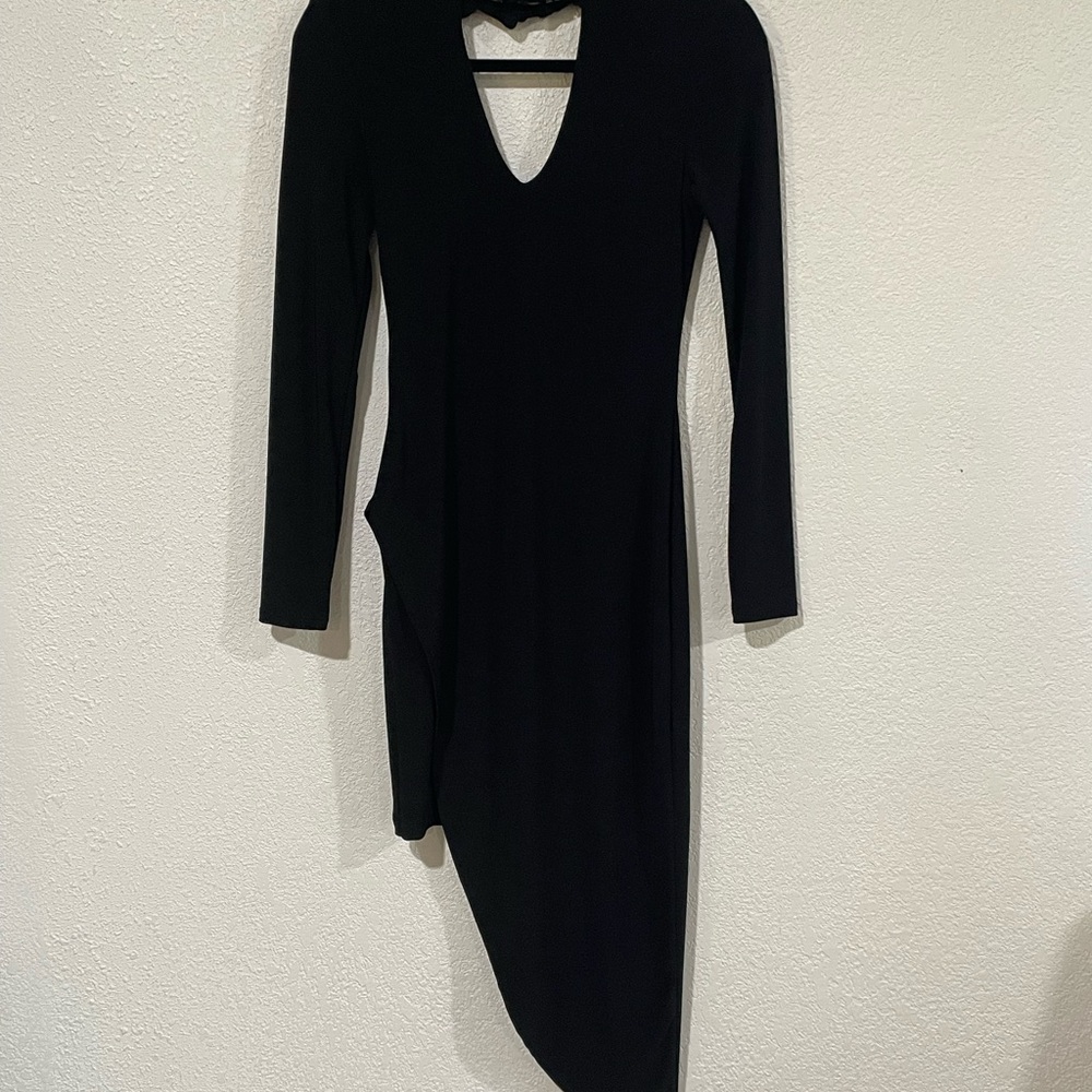 B Darlin Elegant Black Asymmetrical Cocktail Dress
